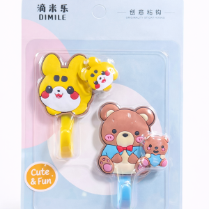 DIMILE Cute Cartoon Sticky Hooks (2pcs Set)