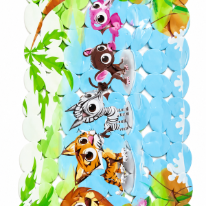 jungle-themed protection bath mat